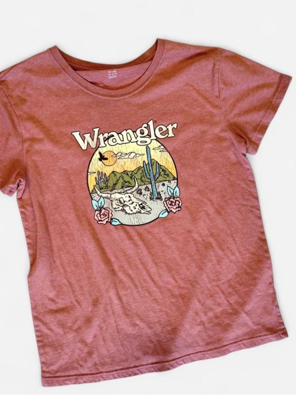 Wrangler Women’s Medium Western Desert Skull Graphic T-Shirt